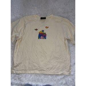 L.A. Artwear women's sz. XL vintage cat design short slv. tee. Fantastic top